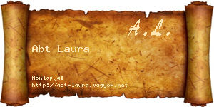 Abt Laura névjegykártya